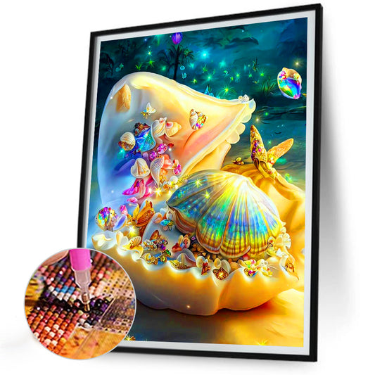 Fantasy Colorful Shells - Full Round Drill Diamond Painting 30*40CM