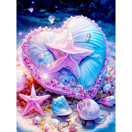 Dreamy Pink Shell - Full Round Drill Diamond Painting 30*40CM
