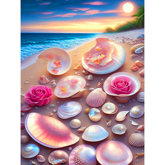 Dream Beach Shells - Full Round Drill Diamond Painting 30*40CM