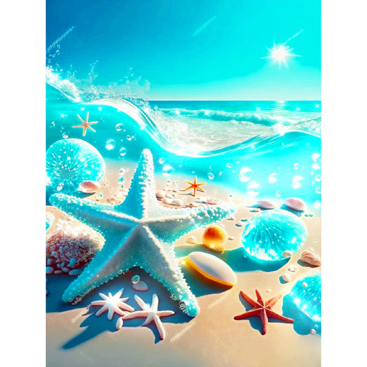 Dream Beach Starfish - Full Round Drill Diamond Painting 30*40CM