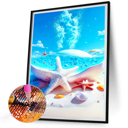 Dream Starfish Beach - Full Round Drill Diamond Painting 30*40CM