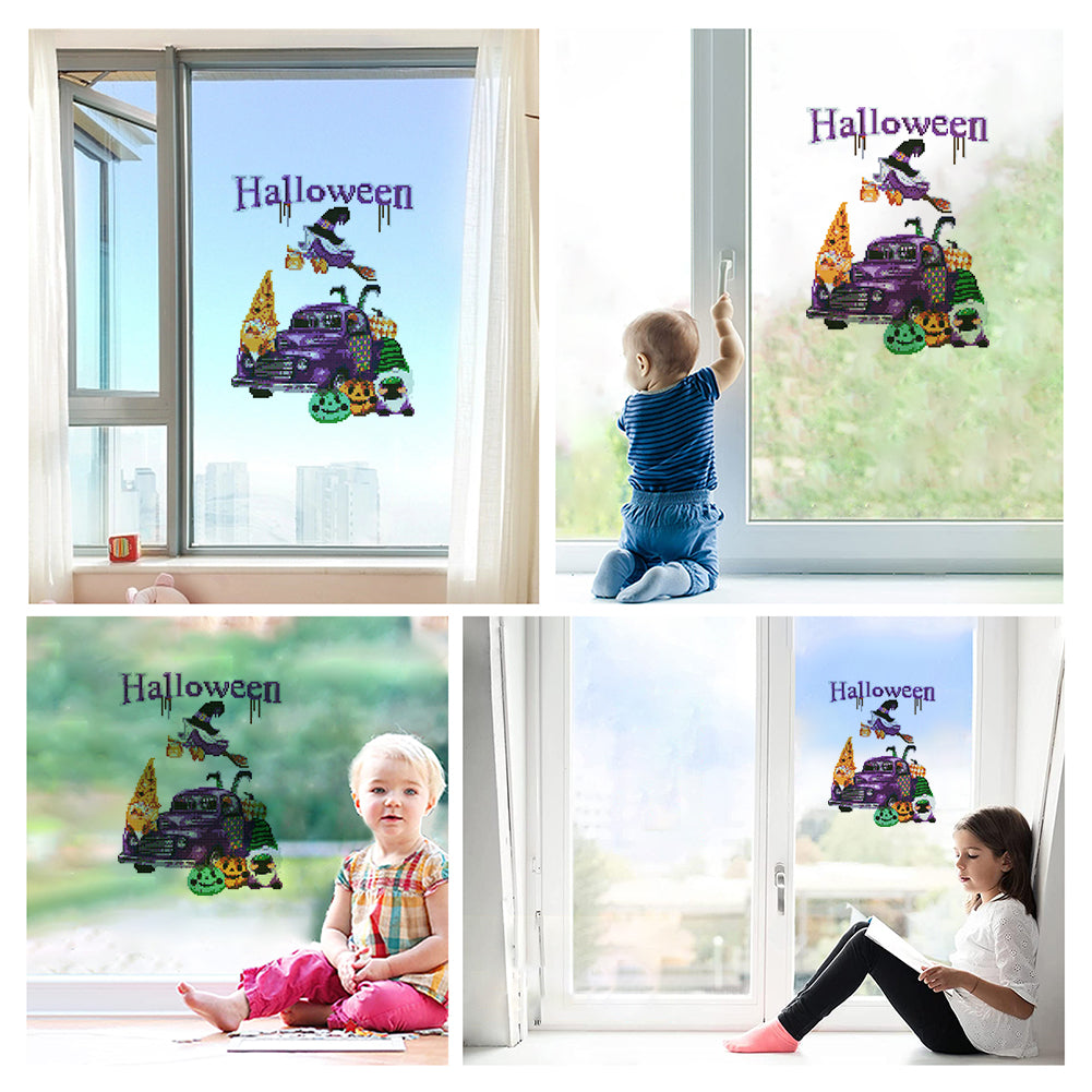 DIY Child Stickers Toy Creative Diamond Stickers Halloween Element Gift for Kids
