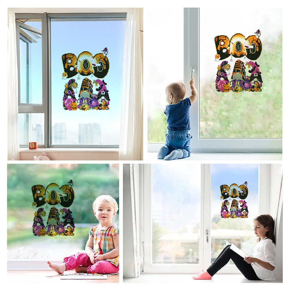 DIY Child Stickers Toy Creative Diamond Stickers Halloween Element Gift for Kids