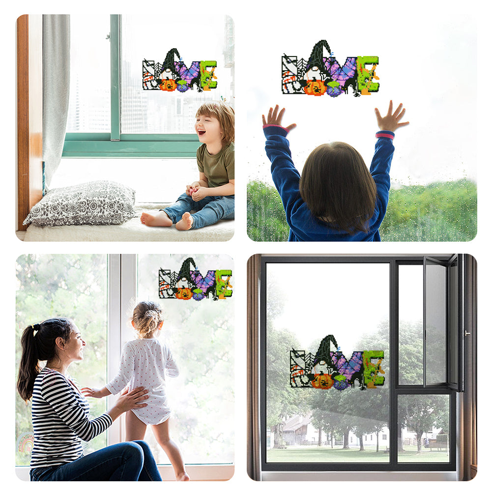 DIY Child Stickers Toy Creative Diamond Stickers Halloween Element Gift for Kids