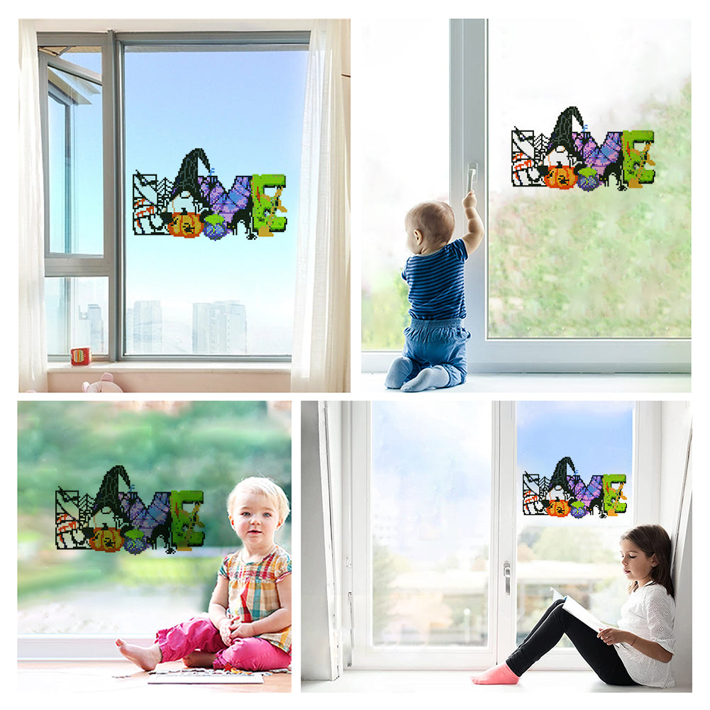 DIY Child Stickers Toy Creative Diamond Stickers Halloween Element Gift for Kids