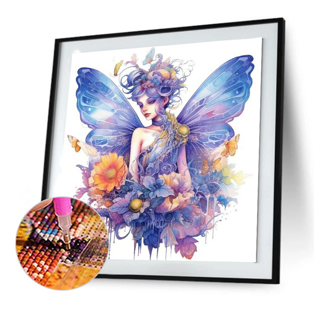 Butterfly Fairy - Full Round Drill Diamond Painting 30*30CM