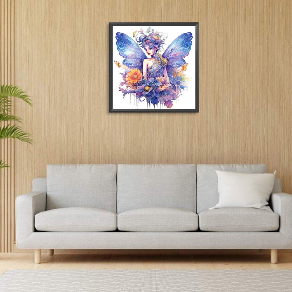 Butterfly Fairy - Full Round Drill Diamond Painting 30*30CM