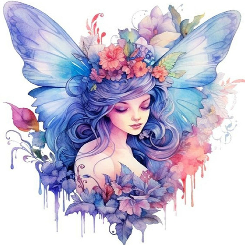 Butterfly Fairy - Full Round Drill Diamond Painting 30*30CM