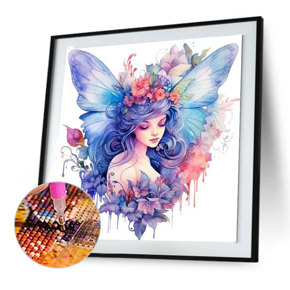 Butterfly Fairy - Full Round Drill Diamond Painting 30*30CM