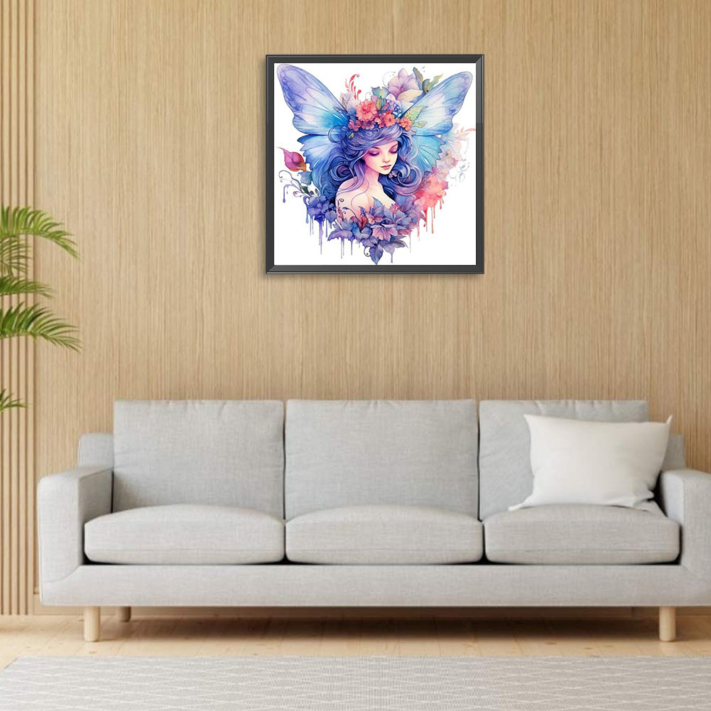 Butterfly Fairy - Full Round Drill Diamond Painting 30*30CM