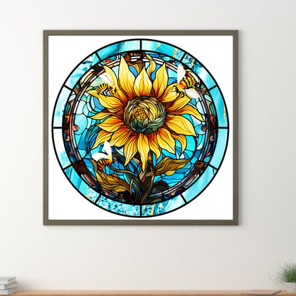 Autumn Sunflowers - Full Round Drill Diamond Painting 30*30CM