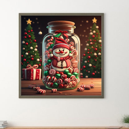 Sweet Jar Christmas - Full Round Drill Diamond Painting 40*40CM