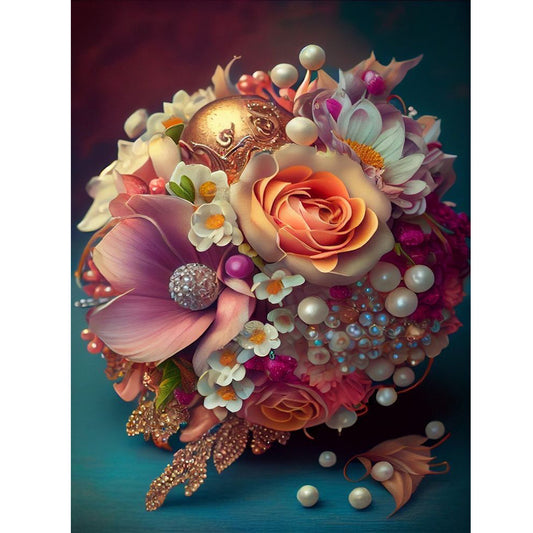 Fresh Bouquet - Full Round Drill Diamond Painting 30*40CM
