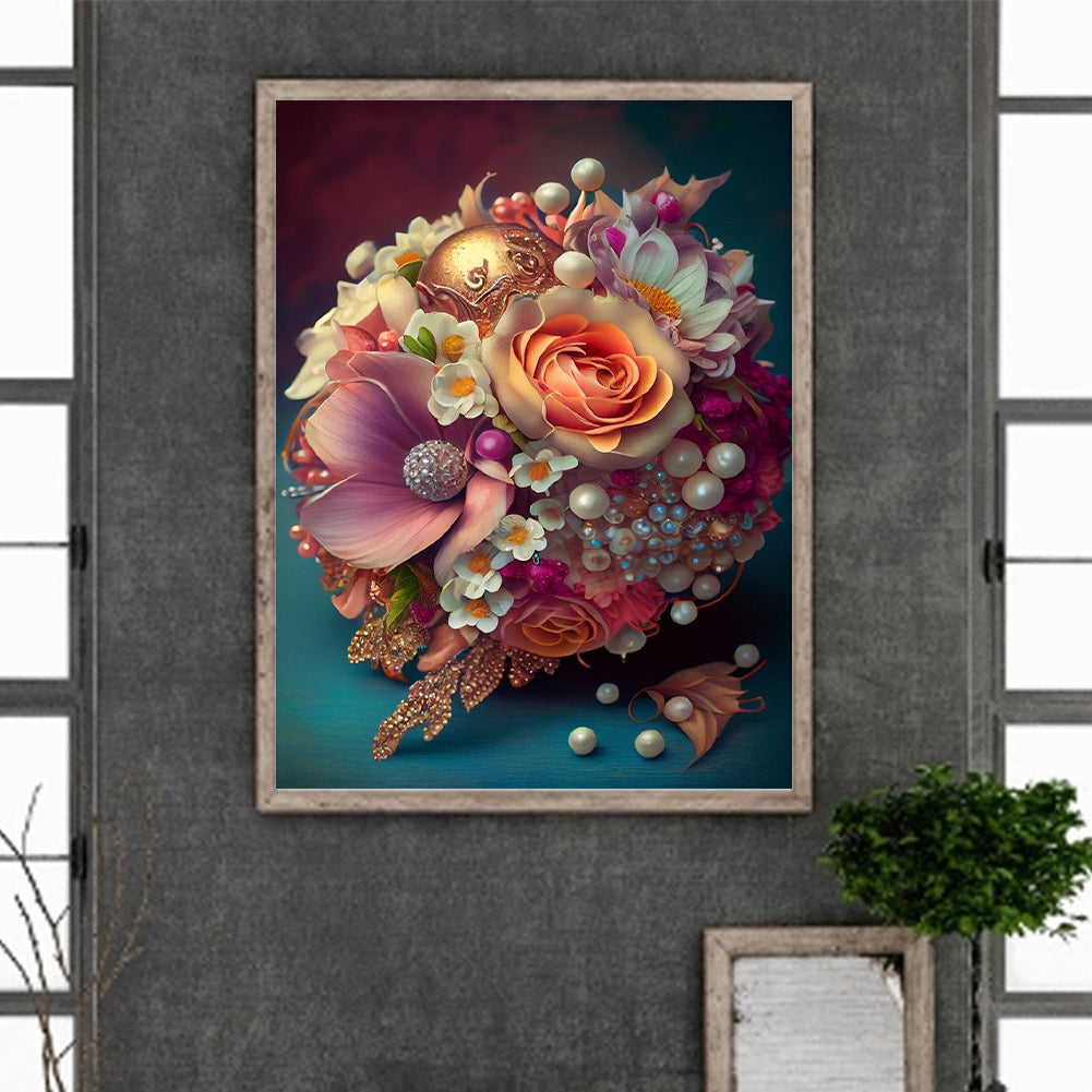 Fresh Bouquet - Full Round Drill Diamond Painting 30*40CM