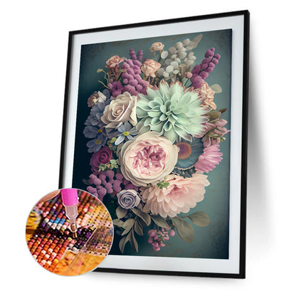 Fresh Bouquet - Full Round Drill Diamond Painting 30*40CM