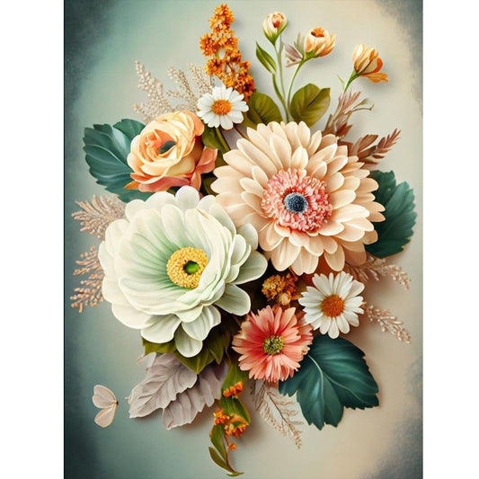 Fresh Bouquet - Full Round Drill Diamond Painting 30*40CM