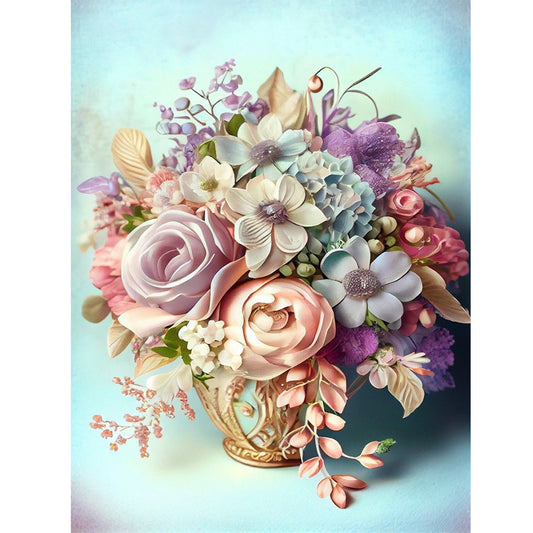 Fresh Bouquet - Full Round Drill Diamond Painting 30*40CM