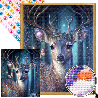 Forest Fawn - AB Round Drill Diamond Painting 40*50CM