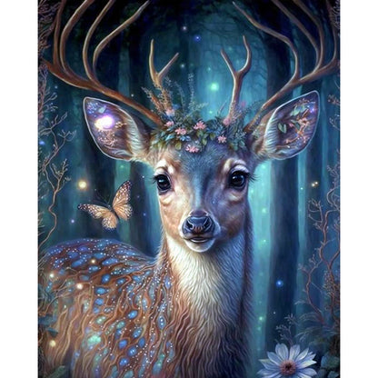 Forest Fawn - AB Round Drill Diamond Painting 40*50CM