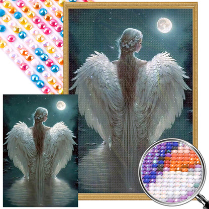 Winged Angel Girl - AB Round Drill Diamond Painting 40*60CM