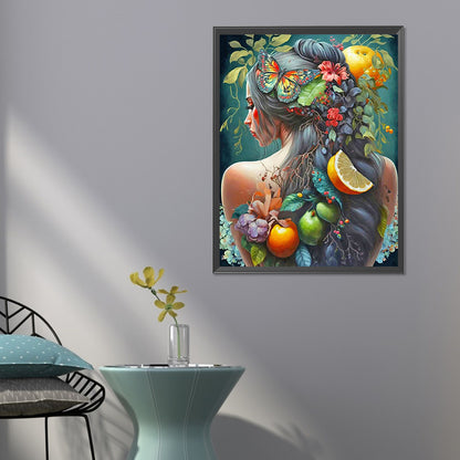 Fruit Painted Girls - Full Round Drill Diamond Painting 50*60CM