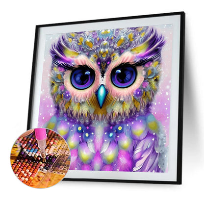 Owl - AB Round Drill Diamond Painting 40*40CM