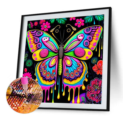 Butterfly - AB Round Drill Diamond Painting 40*40CM