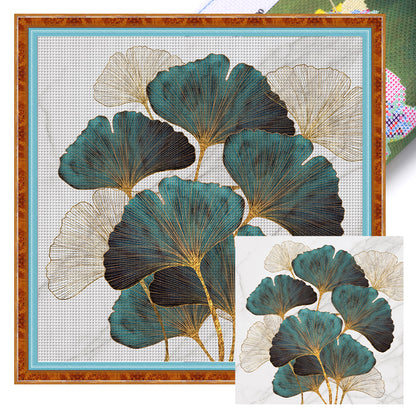 Ginkgo Biloba - 11CT Stamped Silk Cross Stitch 60*60CM