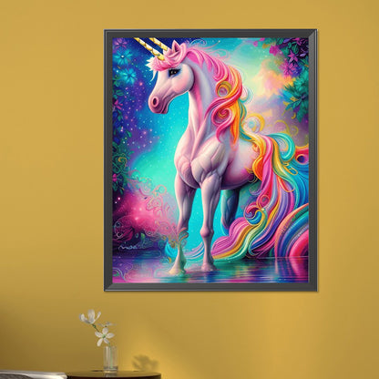 Fantasy Unicorn - AB Round Drill Diamond Painting 40*50CM