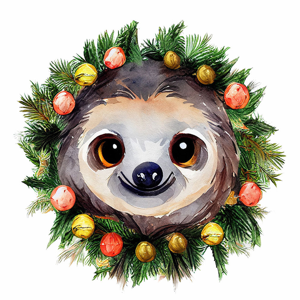 Critter Garland Sloth - Full Round Drill Diamond Painting 30*30CM