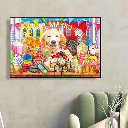 Puppy Life - Full Square Drill Diamond Painting 70*50CM