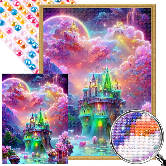 Love Castle - AB Round Drill Diamond Painting 40*55CM