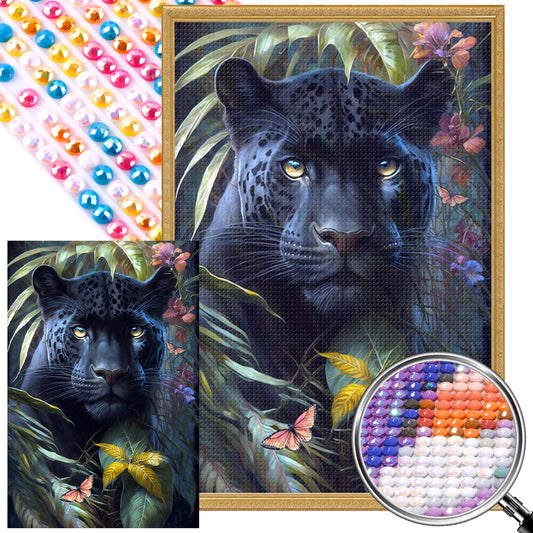 Black Panther - AB Round Drill Diamond Painting 40*60CM