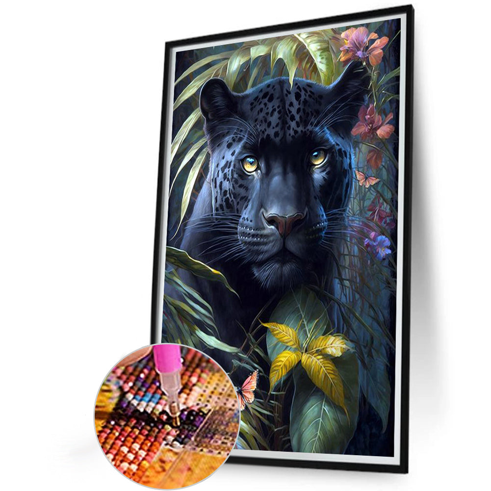 Black Panther - AB Round Drill Diamond Painting 40*60CM