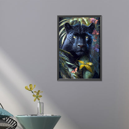 Black Panther - AB Round Drill Diamond Painting 40*60CM