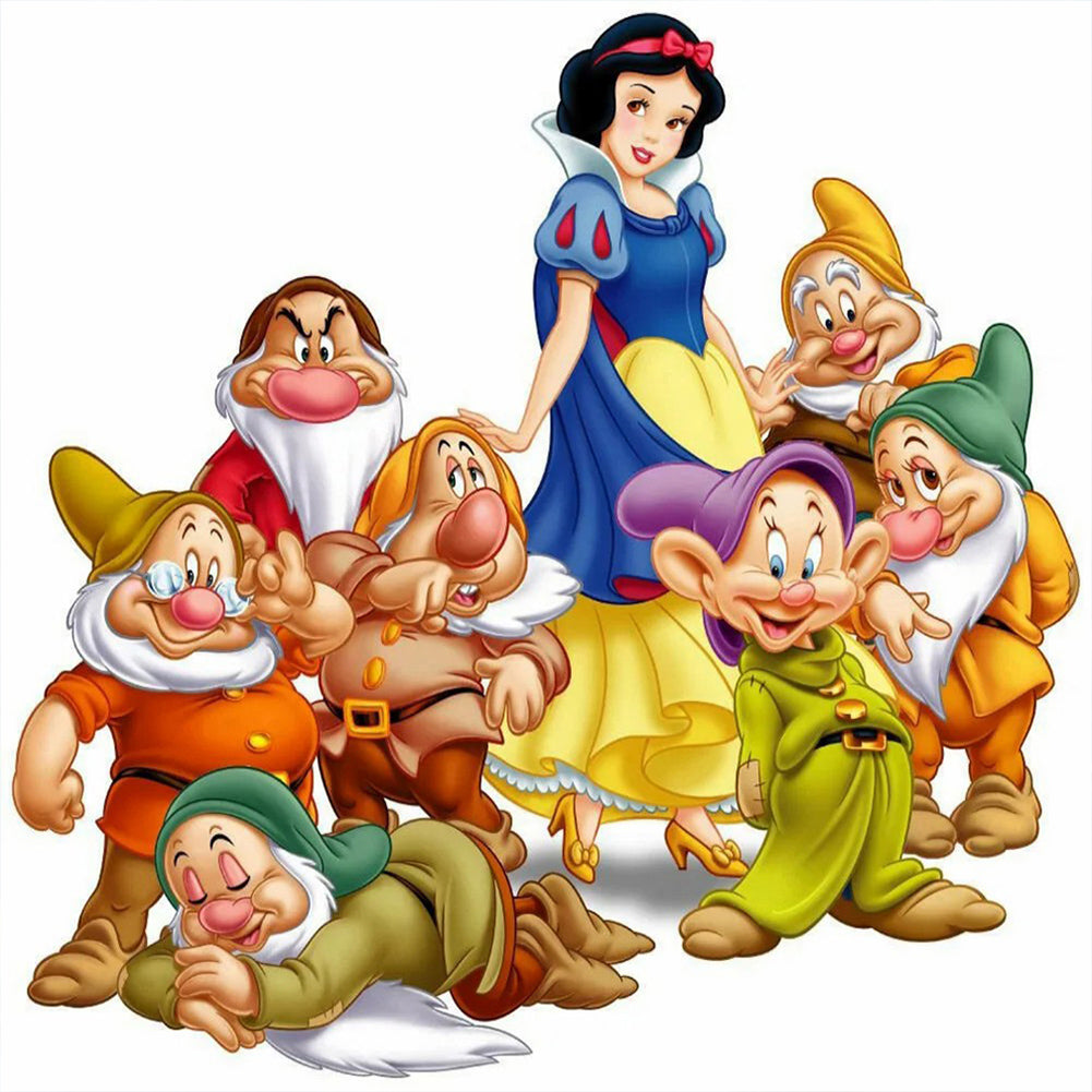 Snow White And The Dwarfs - Full Round Drill Diamond Painting 30*30CM