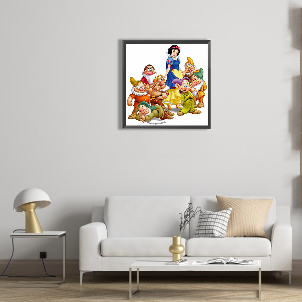 Snow White And The Dwarfs - Full Round Drill Diamond Painting 30*30CM
