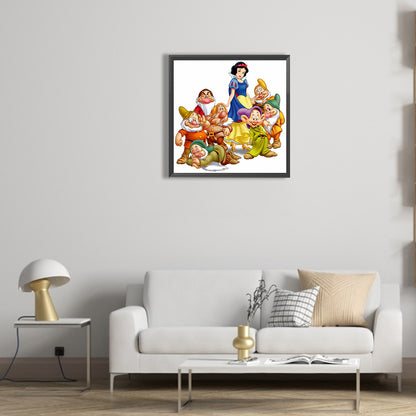 Snow White And The Dwarfs - Full Round Drill Diamond Painting 30*30CM