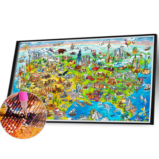 Boy With Blue Hair In Water - Full Round Drill Diamond Painting 30*40CM