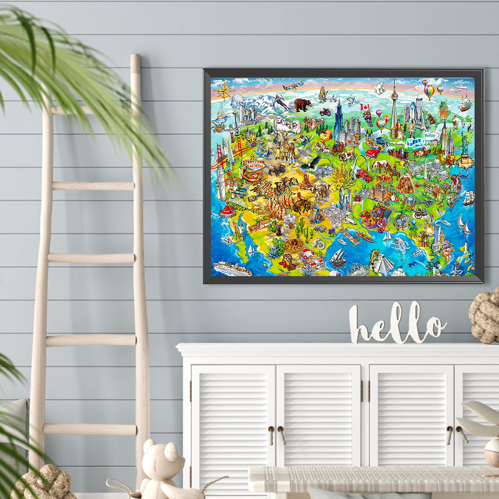 Boy With Blue Hair In Water - Full Round Drill Diamond Painting 30*40CM