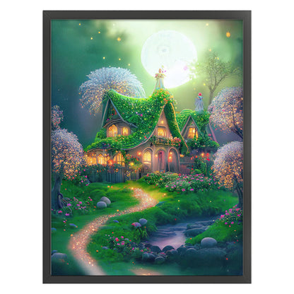 Flower Tree Cottage - 11CT Stamped Cross Stitch 50*65CM