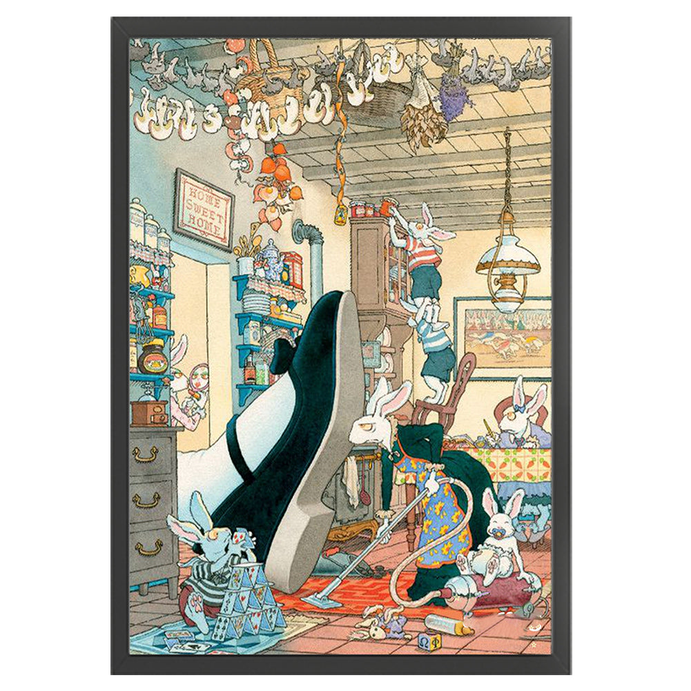 Alice In Wonderland Rabbit - 11CT Stamped Cross Stitch 50*70CM