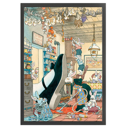 Alice In Wonderland Rabbit - 11CT Stamped Cross Stitch 50*70CM