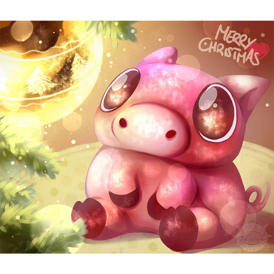 Christmas Piggy - Full Round Drill Diamond Painting 40*40CM