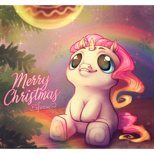 Christmas Unicorn - Full Round Drill Diamond Painting 40*40CM