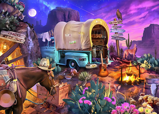 Happy Holiday-Wild West Camp - Full Round 40*50CM