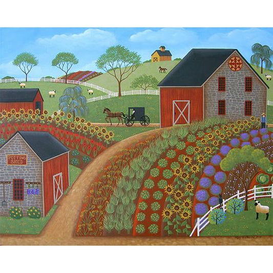 Country Garden - Full Round 30*40CM