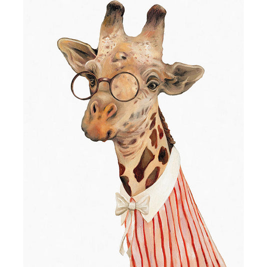 Anthropomorphic Animals Giraffe - Full Round Drill Diamond Painting 30*40CM