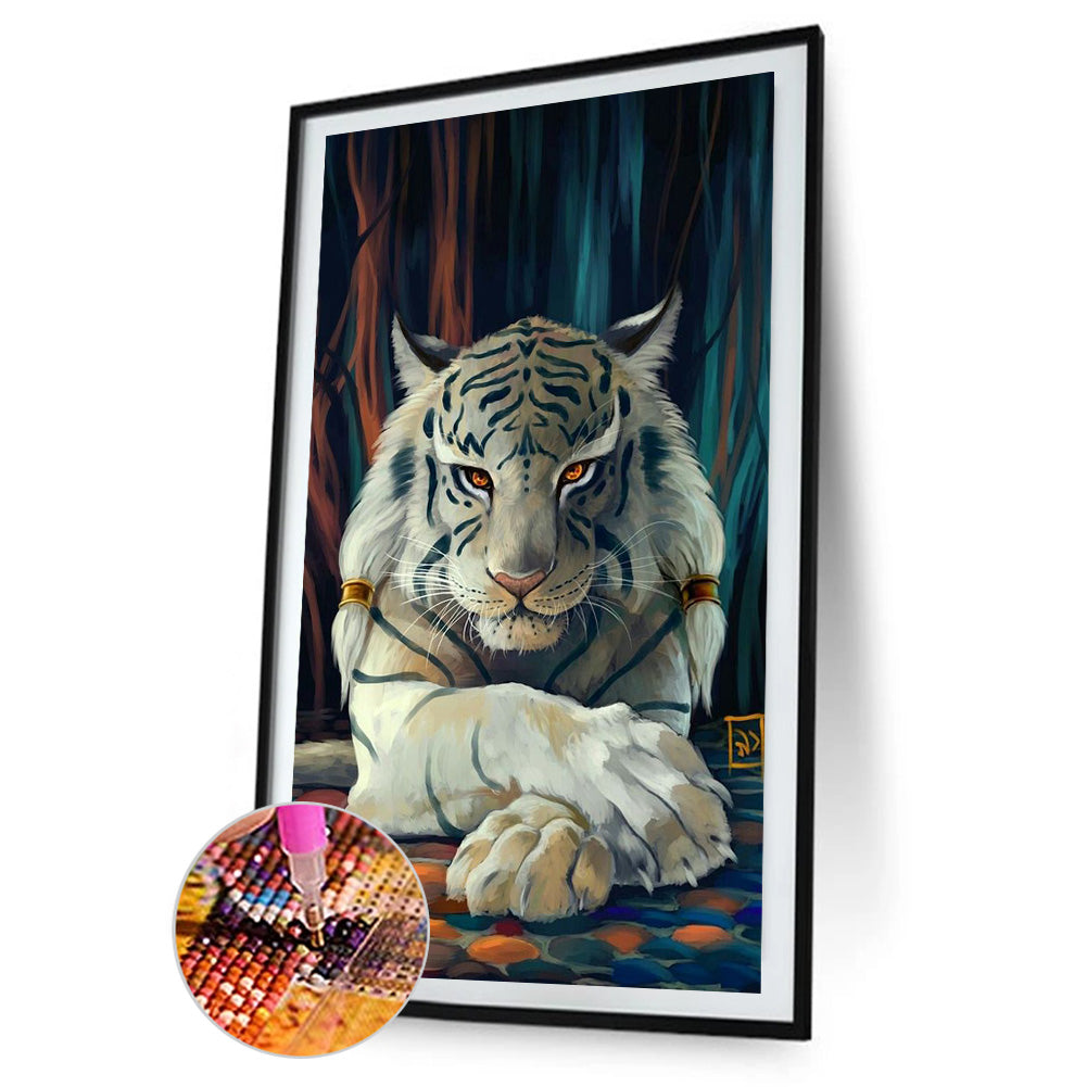 Cartoon Tiger - Full Round Drill Diamond Painting 40*70CM