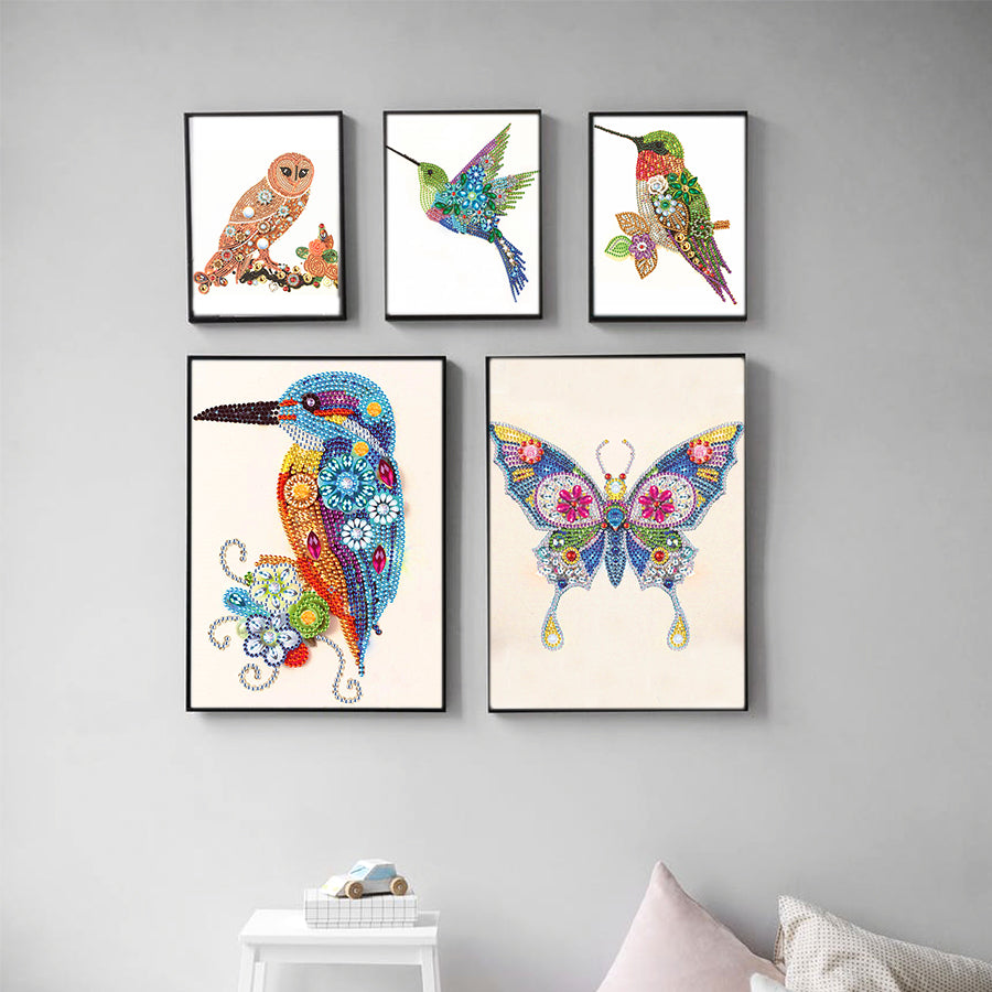 Hummingbird 30*30CM(Canvas) Special Shaped Drill Diamond Paiting